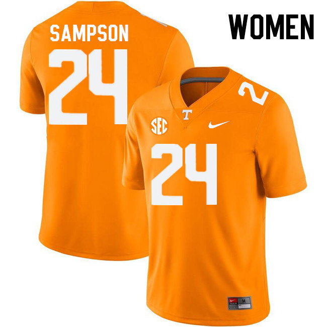 Women #24 Dylan Sampson Tennessee Volunteers College Football Jerseys Stitched Sale-Orange